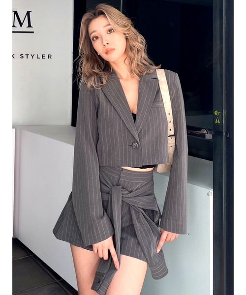 GYDA(ジェイダ)の「【SETUP着用可】ウエストデザインスカートライクショートパンツ(スカート・レディース・ブラック/ベージュ/グレー・FREE)」の8枚目の写真