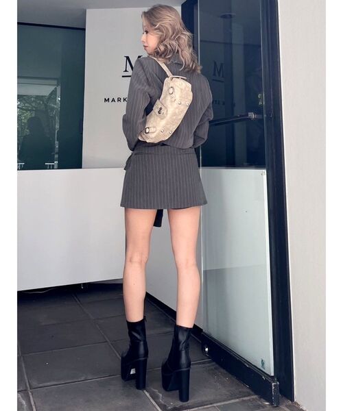 GYDA(ジェイダ)の「【SETUP着用可】ウエストデザインスカートライクショートパンツ(スカート・レディース・ブラック/ベージュ/グレー・FREE)」の14枚目の写真