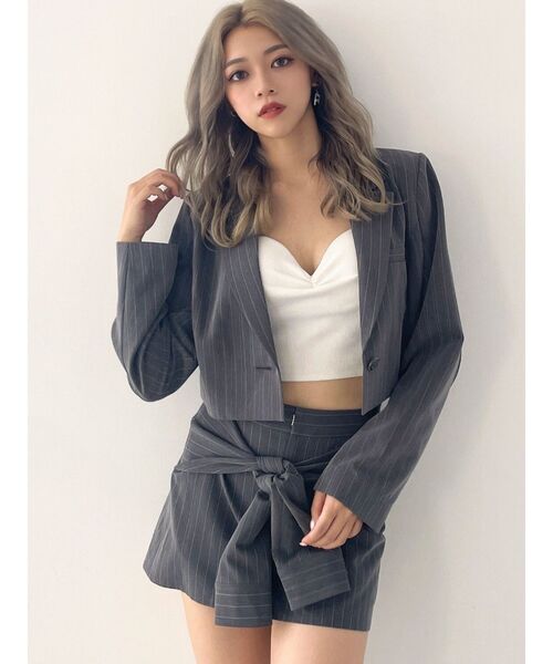 GYDA(ジェイダ)の「【SETUP着用可】ウエストデザインスカートライクショートパンツ(スカート・レディース・ブラック/ベージュ/グレー・FREE)」の22枚目の写真