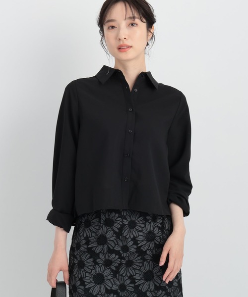 Andemiu(アンデミュウ)の「バックプリーツシャツ135847(シャツ/ブラウス・レディース・ブラック/グリーン/アイボリー・FREE)」の19枚目の写真