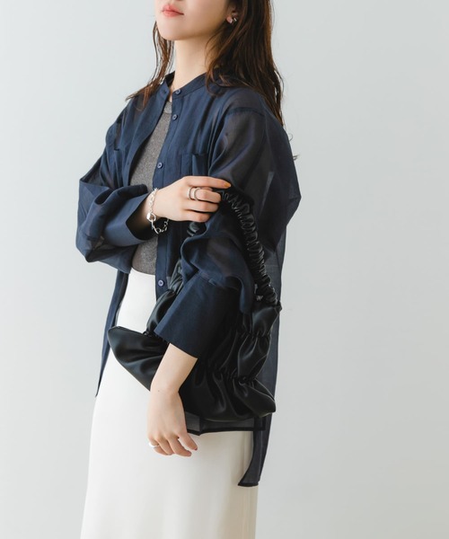 RODE SKO(ロデスコ)の「ダブルギャザーバッグ(ハンドバッグ・レディース・ブラック/アイボリー/イエロー系その他・ONE)」の12枚目の写真