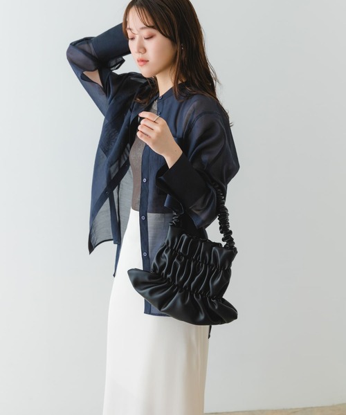 RODE SKO(ロデスコ)の「ダブルギャザーバッグ(ハンドバッグ・レディース・ブラック/アイボリー/イエロー系その他・ONE)」の13枚目の写真