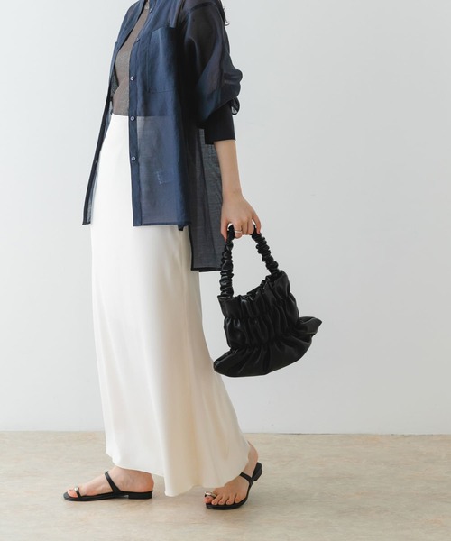 RODE SKO(ロデスコ)の「ダブルギャザーバッグ(ハンドバッグ・レディース・ブラック/アイボリー/イエロー系その他・ONE)」の17枚目の写真