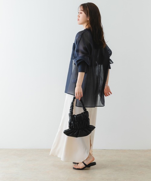 RODE SKO(ロデスコ)の「ダブルギャザーバッグ(ハンドバッグ・レディース・ブラック/アイボリー/イエロー系その他・ONE)」の20枚目の写真