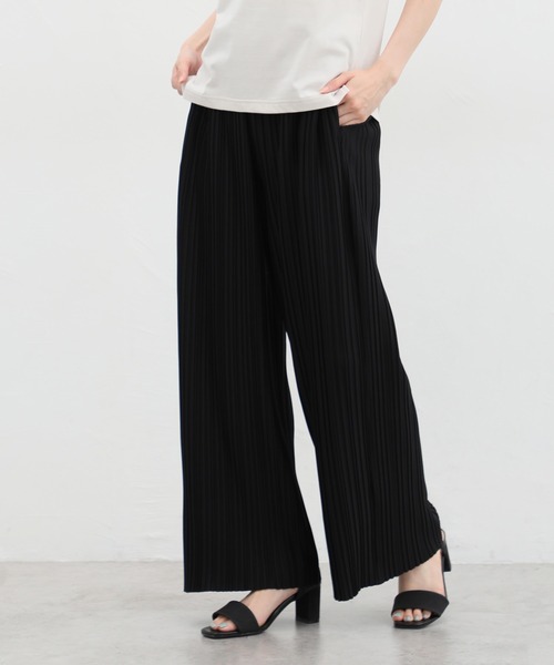 Honeys(ハニーズ)の「プリーツパンツ(その他パンツ・レディース・ブラック/ホワイト系その他/グリーン/グレー系/ブラウン/ライトベージュ・M/L/LL)」の2枚目の写真