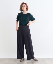 grove | ＜2WAY＞サス付きフロント釦ワイドパンツ(その他パンツ)