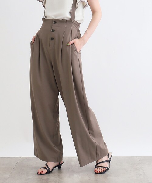 grove（グローブ）の「◆＜2WAY＞サス付きフロント釦ワイドパンツ（その他パンツ・レディース・ブラウン系/ダークグレー/ブラック・02/03/01/04/05）」の11枚目の写真