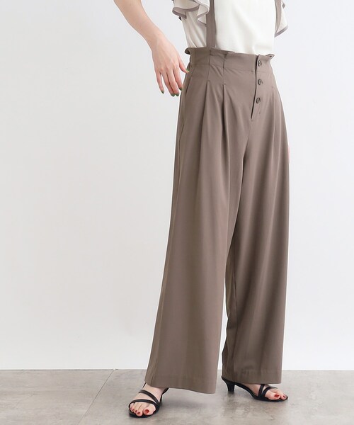 grove（グローブ）の「◆＜2WAY＞サス付きフロント釦ワイドパンツ（その他パンツ・レディース・ブラウン系/ダークグレー/ブラック・02/03/01/04/05）」の12枚目の写真