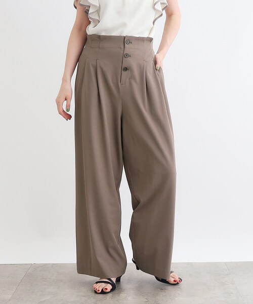 grove（グローブ）の「◆＜2WAY＞サス付きフロント釦ワイドパンツ（その他パンツ・レディース・ブラウン系/ダークグレー/ブラック・02/03/01/04/05）」の13枚目の写真