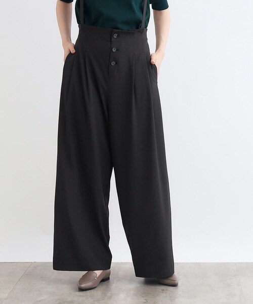 grove（グローブ）の「◆＜2WAY＞サス付きフロント釦ワイドパンツ（その他パンツ・レディース・ブラウン系/ダークグレー/ブラック・02/03/01/04/05）」の19枚目の写真