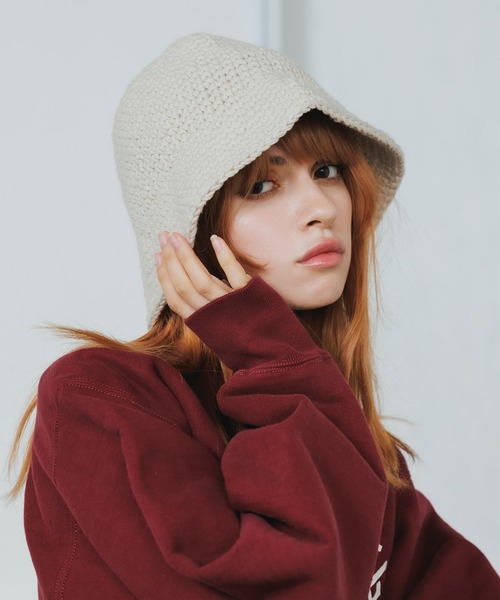 ROOPTOKYO（ループトウキョウ）の「畔編み クローシュハット（ハット・レディース・イエロー/ホワイト・FREE）」の12枚目の写真