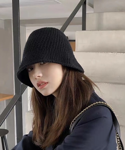 ROOPTOKYO（ループトウキョウ）の「畔編み クローシュハット（ハット・レディース・イエロー/ホワイト・FREE）」の7枚目の写真