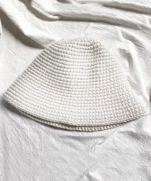 ROOPTOKYO（ループトウキョウ）の「畔編み クローシュハット（ハット・レディース・イエロー/ホワイト・FREE）」の17枚目の写真