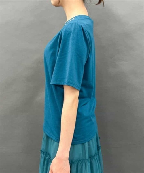 axes femme（アクシーズファム）の「エトワール装飾Ｔシャツ（Tシャツ/カットソー・レディース・ブルーグリーン/ネイビー/ラベンダー・FREE）」の5枚目の写真