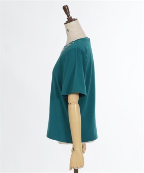 axes femme（アクシーズファム）の「エトワール装飾Ｔシャツ（Tシャツ/カットソー・レディース・ブルーグリーン/ネイビー/ラベンダー・FREE）」の8枚目の写真