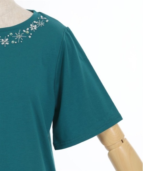 axes femme（アクシーズファム）の「エトワール装飾Ｔシャツ（Tシャツ/カットソー・レディース・ブルーグリーン/ネイビー/ラベンダー・FREE）」の14枚目の写真