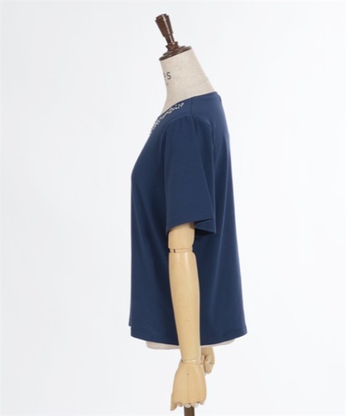 axes femme（アクシーズファム）の「エトワール装飾Ｔシャツ（Tシャツ/カットソー・レディース・ブルーグリーン/ネイビー/ラベンダー・FREE）」の16枚目の写真