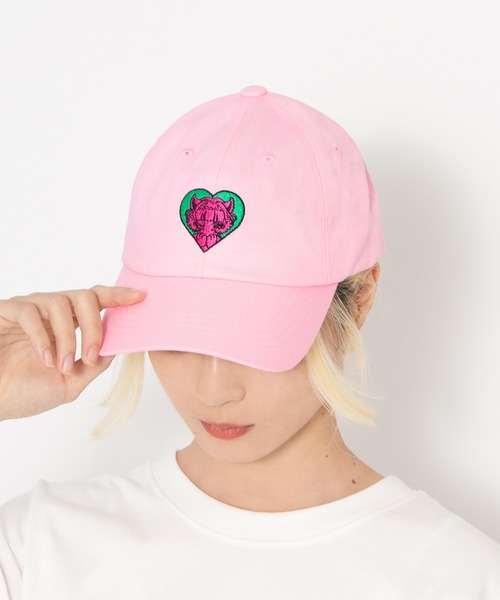 PUNYUS（プニュズ）の「恋愛しようぜ若者キャップ（キャップ・レディース・パープル/ベージュ/ブラック/ピンク・FREE）」の18枚目の写真