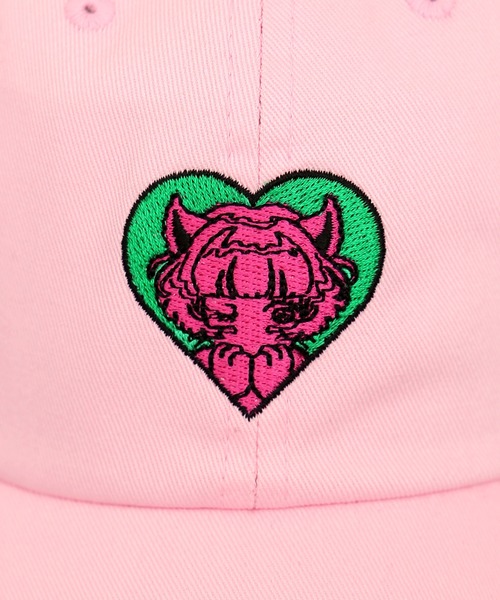 PUNYUS（プニュズ）の「恋愛しようぜ若者キャップ（キャップ・レディース・パープル/ベージュ/ブラック/ピンク・FREE）」の6枚目の写真