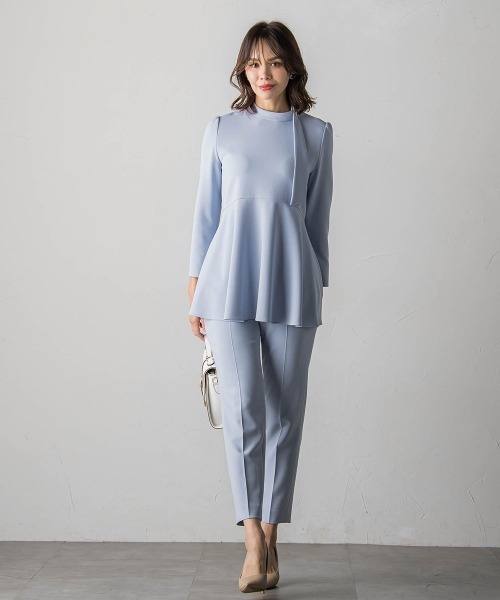 Viaggio Blu(ビアッジョブルー)の「MISSION DOUBLECLOTH サイドボウタイブラウス≪手洗い可能≫(シャツ/ブラウス・レディース・ネイビー/ブルー・L/S/M)」の11枚目の写真