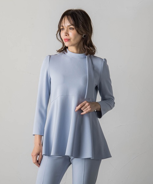 Viaggio Blu(ビアッジョブルー)の「MISSION DOUBLECLOTH サイドボウタイブラウス≪手洗い可能≫(シャツ/ブラウス・レディース・ネイビー/ブルー・L/S/M)」の20枚目の写真