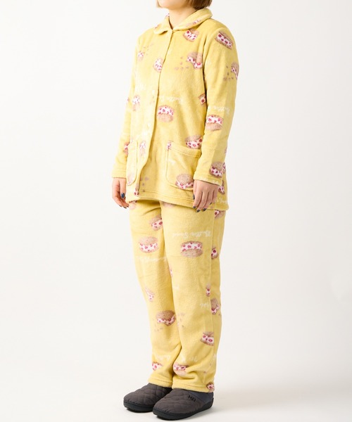 Candy Closet / キャンディークローゼット 総柄 フリース 長袖パジャマ