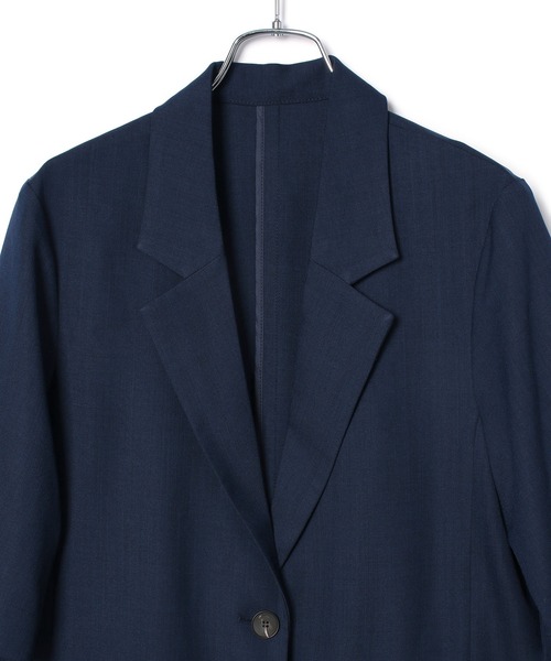 VIS（ビス）の「【接触冷感・洗える】ハーフスリーブジャケット（テーラードジャケット・レディース・キナリ/ネイビー/ブラウン系その他3・FREE）」の20枚目の写真