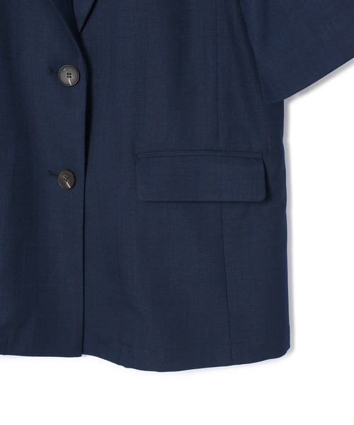 VIS（ビス）の「【接触冷感・洗える】ハーフスリーブジャケット（テーラードジャケット・レディース・キナリ/ネイビー/ブラウン系その他3・FREE）」の22枚目の写真