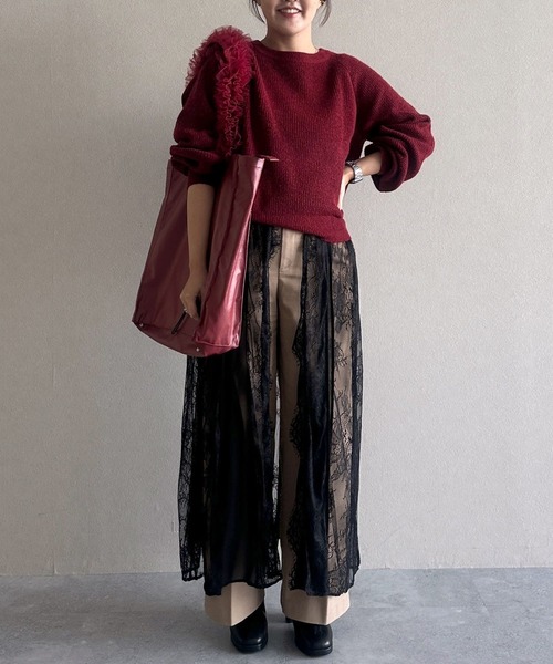 mysty woman(ミスティウーマン)の「【WEB限定/普段使いやマザーズバッグにも!】大容量!!推し活チュールマルチトートBAG 146673(トートバッグ・レディース・ブルー/オフホワイト/ブラック/ピンク/グリーン/レッド/イエロー・FREE)」の11枚目の写真