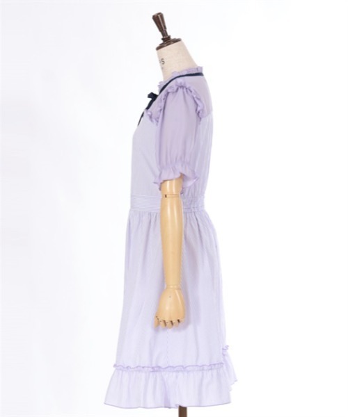 axes femme（アクシーズファム）の「ビスチェ切替ストライプワンピース（ワンピース・キッズ・ネイビー/ラベンダー・XX-LARGE/XXX-LARGE）」の7枚目の写真