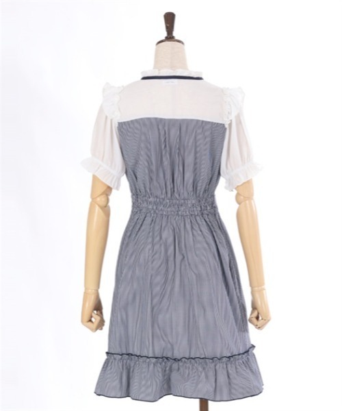 axes femme（アクシーズファム）の「ビスチェ切替ストライプワンピース（ワンピース・キッズ・ネイビー/ラベンダー・XX-LARGE/XXX-LARGE）」の18枚目の写真