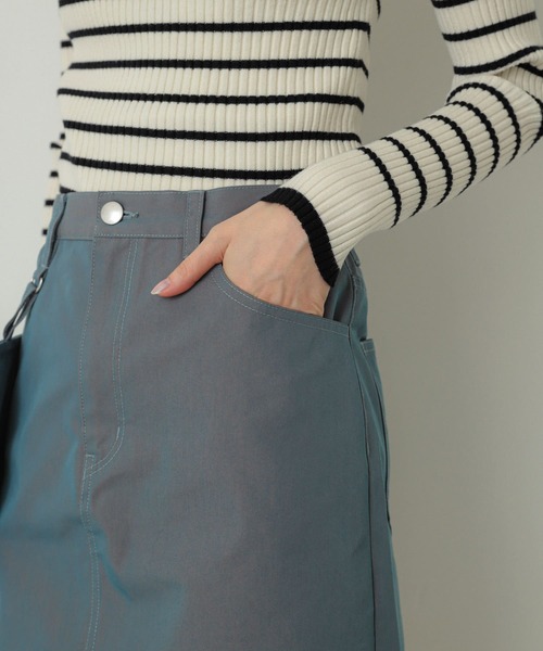 SENSE OF PLACE by URBAN RESEARCH（センスオブプレイスバイアーバンリサーチ）の「サイドポケットツキミニスカート（スカート・レディース・カーキ/チャコールグレー/ベージュ・ONE）」の14枚目の写真