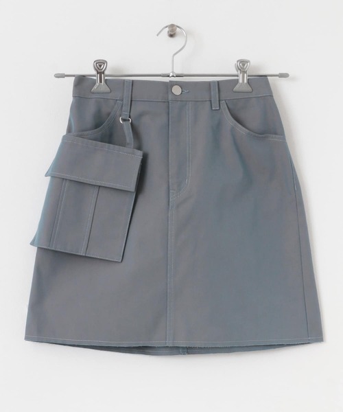 SENSE OF PLACE by URBAN RESEARCH（センスオブプレイスバイアーバンリサーチ）の「サイドポケットツキミニスカート（スカート・レディース・カーキ/チャコールグレー/ベージュ・ONE）」の16枚目の写真