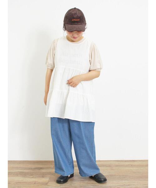 Samansa Mos2（サマンサ モスモス）の「◎前後2WAYティアードノースリチュニック（シャツ/ブラウス・レディース・ネイビー/オフホワイト/カーキ・F）」の21枚目の写真