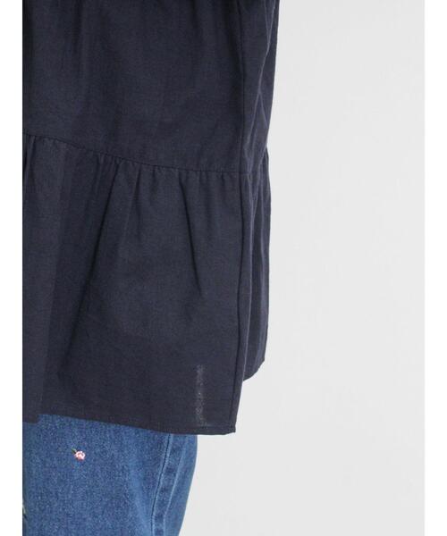 Samansa Mos2（サマンサ モスモス）の「◎前後2WAYティアードノースリチュニック（シャツ/ブラウス・レディース・ネイビー/オフホワイト/カーキ・F）」の9枚目の写真