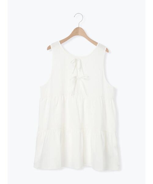 Samansa Mos2（サマンサ モスモス）の「◎前後2WAYティアードノースリチュニック（シャツ/ブラウス・レディース・ネイビー/オフホワイト/カーキ・F）」の7枚目の写真