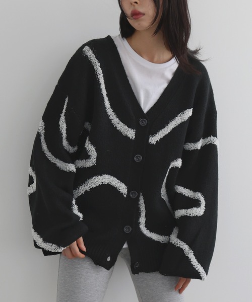 【新品】BUNON オーガンジー　黒　カーディガン B.C STOCK（ベーセーストック） カーディガン 「追加8」「WEB＋一部