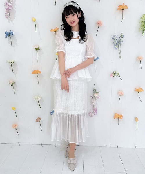 couture BY ROJITA（クチュールバイロジータ）の「オープンリボンペプラムトップス（Tシャツ/カットソー・レディース・ホワイト/ブラック/グレー・FREE）」の16枚目の写真