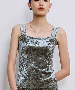 クラッシュベロアレースキャミ / Crushed Velour Lace Camisole