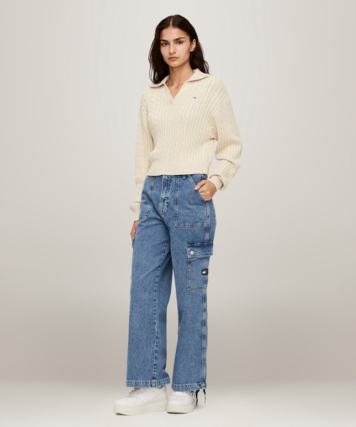 TOMMY HILFIGER（トミーヒルフィガー）の「クレアハイウエストワイドユーティリティジーンズ（デニムパンツ・レディース・インディゴブルー・26inch/25inch）」の11枚目の写真