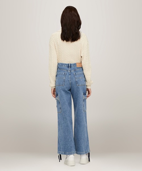 TOMMY HILFIGER（トミーヒルフィガー）の「クレアハイウエストワイドユーティリティジーンズ（デニムパンツ・レディース・インディゴブルー・26inch/25inch）」の12枚目の写真