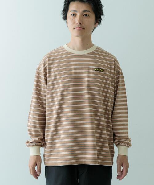 ddp（ディーディーピー）の「ddp　Retro Border Ringer Long-Sleeve T-shirts（Tシャツ/カットソー・メンズ・チャコールグレー/パープル/ブラウン・MEDIUM/LARGE/X-LARGE）」の9枚目の写真