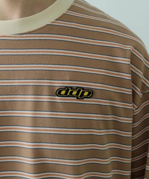 ddp（ディーディーピー）の「ddp　Retro Border Ringer Long-Sleeve T-shirts（Tシャツ/カットソー・メンズ・チャコールグレー/パープル/ブラウン・MEDIUM/LARGE/X-LARGE）」の13枚目の写真