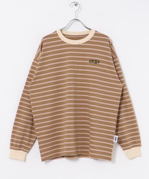 ddp（ディーディーピー）の「ddp　Retro Border Ringer Long-Sleeve T-shirts（Tシャツ/カットソー・メンズ・チャコールグレー/パープル/ブラウン・MEDIUM/LARGE/X-LARGE）」の15枚目の写真