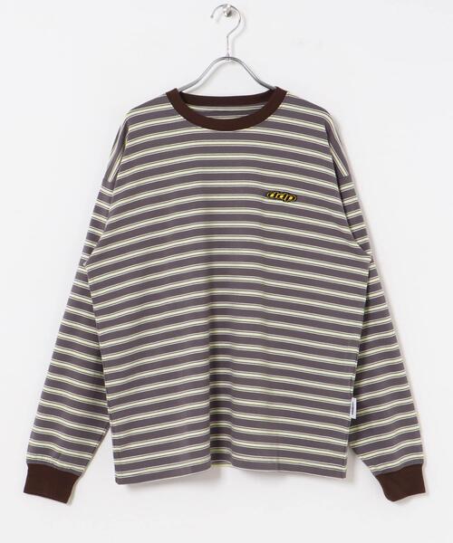 ddp（ディーディーピー）の「ddp　Retro Border Ringer Long-Sleeve T-shirts（Tシャツ/カットソー・メンズ・チャコールグレー/パープル/ブラウン・MEDIUM/LARGE/X-LARGE）」の21枚目の写真