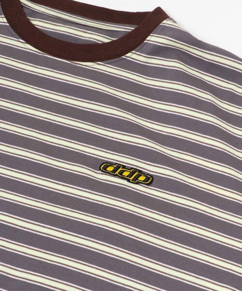 ddp（ディーディーピー）の「ddp　Retro Border Ringer Long-Sleeve T-shirts（Tシャツ/カットソー・メンズ・チャコールグレー/パープル/ブラウン・MEDIUM/LARGE/X-LARGE）」の22枚目の写真