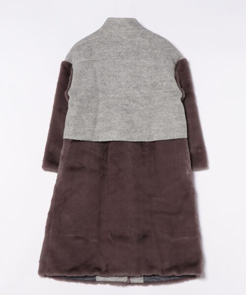 STELLA CIFFON(ステラシフォン)の「STELLA CIFFON ST3-22104 LAYERED ECO FAR COAT(ダウンジャケット/コート・レディース・グレー・36)」の2枚目の写真