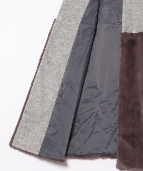 STELLA CIFFON(ステラシフォン)の「STELLA CIFFON ST3-22104 LAYERED ECO FAR COAT(ダウンジャケット/コート・レディース・グレー・36)」の4枚目の写真