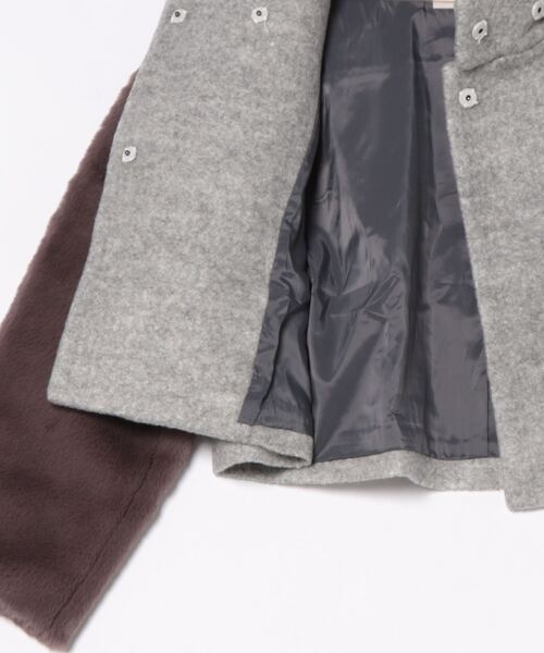 STELLA CIFFON(ステラシフォン)の「STELLA CIFFON ST3-22104 LAYERED ECO FAR COAT(ダウンジャケット/コート・レディース・グレー・36)」の5枚目の写真