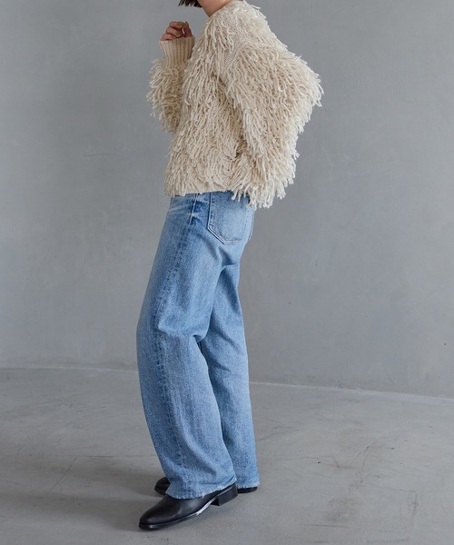 meilmada（メイルマダ）の「2wayループニットカーディガン（カーディガン/ボレロ・レディース・アイボリー/チャコールグレー・FREE）」の10枚目の写真